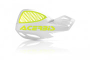 Acerbis Uniko Vented Hand Guards With Universal Fitting Kit - White/ Fluro