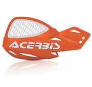 Acerbis Uniko Vented Hand Guards With Universal Fitting Kit - Orange/ White