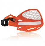 Acerbis Uniko Vented Hand Guards With Universal Fitting Kit - Orange/ White