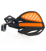 Acerbis Uniko Vented Hand Guards With Universal Fitting Kit - Black/ Orange