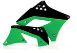 Acerbis Radiator Scoops - Kawasaki KXF250 2009-12 - Black/ Green