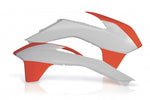 Acerbis Radiator Scoops - KTM EXC/EXC-F 2014-16, SX/SXF 2013-15 - Orange/ White