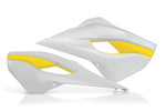 Acerbis Radiator Scoops - Husqvarna FC 250/350/450 2014-15, FE 250/350/450/501 2014-16, TC/TE 2014-16 - White/ Yellow