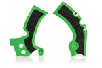 Acerbis X-Grip Frame Guards - Kawasaki KXF450 2009-18 - Green/ Black