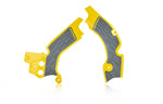 Acerbis X-Grip Frame Guards - Suzuki RMZ450 2008-17 - Yellow/ Grey