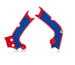 Acerbis X-Grip Frame Guards - Honda CRF250R 2018-19, CRF450R 2017-18 - Red/Blue