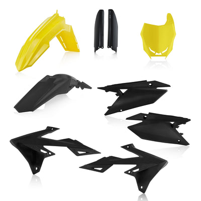 Acerbis Full Plastics Kit - Suzuki RMZ250 2019-2025, RMZ450 2018-2025 - Yellow/ Black