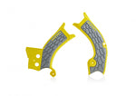 Acerbis X-Grip Frame Guards - Suzuki RMZ250 2019-2025, RMZ450 2018-2024 - Yellow/ Grey