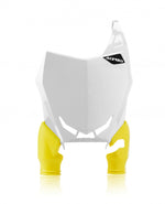 Acerbis Raptor Front Number Board - Suzuki RMZ250 2019-20, RMZ450 2018-20 - White/ Yellow