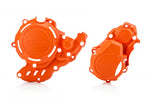 Acerbis X-Power Engine Covers Kit - KTM EXC-F 250/350 2017-23, Husqvarna FE 250/350 2017-23 - Orange