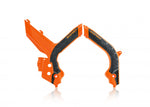 Acerbis X-Grip Frame Guards - KTM SX 125/250 2019-22, SX150 2019-20, SXF 250/350/450 & XC-F/ XC 2019-22 - Orange/ Black