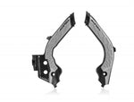 Acerbis X-Grip Frame Guards - Husqvarna FC 250/350/450 & TC 125/250 2019-22, FE Models 2020-23, Gas Gas Enduro 2021-23 - Black/ Grey