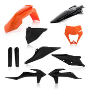 Acerbis Full Plastics Kit - KTM EXC 150/250/300 TPI & EXC-F 250/350/450/500 & XC-W TPI 2020-23 - Black/ Orange