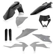 Acerbis Full Plastics Kit - KTM EXC 150/250/300 TPI & EXC-F 250/350/450/500 & XC-W TPI 2020-23 - Black/ Grey