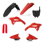 Acerbis Full Plastics Kit - Honda CRF250R 2022-2024, CRF450R 2021-2024 - Black/Red