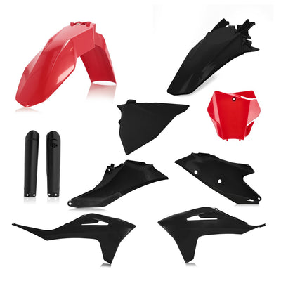 Acerbis Full Plastics Kit - Gas Gas EX 250/350/450F & EX300 & MX125 2021-23 - Black/Red