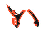 Acerbis X-Grip Frame Guards - KTM SX 125/250/300 & SXF 250/350/450 & XC-F 250/350/450 2023-2025 - Orange/Black