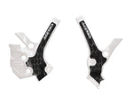 Acerbis X-Grip Frame Guards - Yamaha YZ85 2022-2025 - White/Black