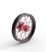 Kite Elite MX 12 Rear Wheel - Husqvarna TC65 2017-2025 - Black/Red Hub/Silver