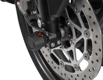 SW Motech Front Axle Slider Set - Triumph Tiger Explorer XCX 2016-2020 - Black