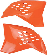 UFO Radiator Scoops - KTM SX 125/150/250 2007-08, EXC 125-530 2008 - Orange