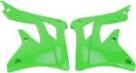 UFO Radiator Scoops - Kawasaki KXF450 2012-15 - Green