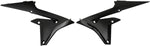 UFO Radiator Scoops - Yamaha YZF250 2014-18, YZF450 2014-17 - Black