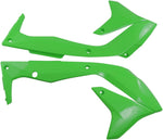 UFO Radiator Scoops - Kawasaki KXF450 2016-18 - Green