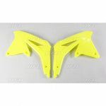 UFO Radiator Scoops - Suzuki RMZ450 2009-17 - Yellow