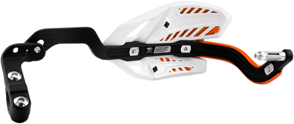 Cycra Ultra Probend CRM Wrap Around Handguards For 1-1/8" Handlebars - Orange/White