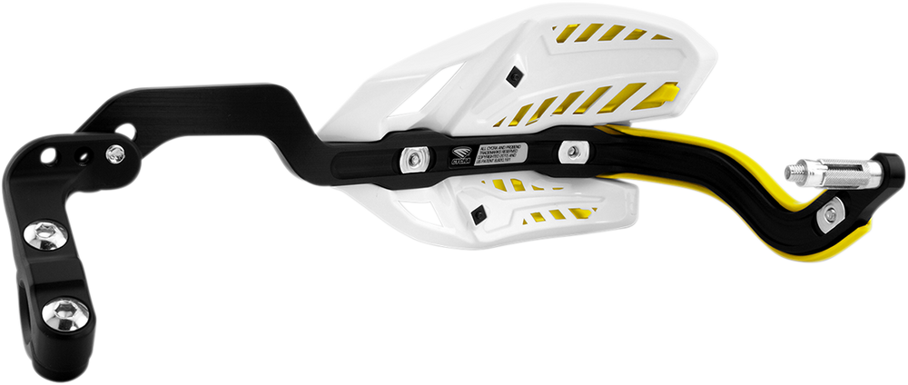 Cycra Ultra Probend CRM Wrap Around Handguards For 1-1/8" Handlebars - White/Yellow