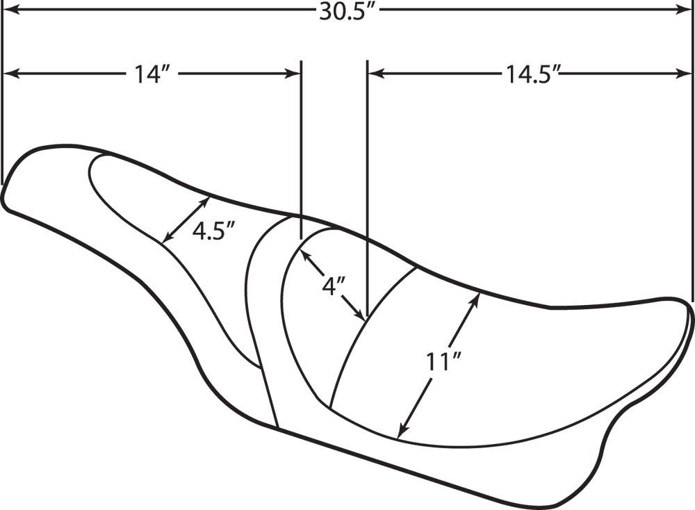 Drag Specialties Caballero 2 Up Vinyl Seat - Harley Davidson FLHT 1750 ABS 2019-2022