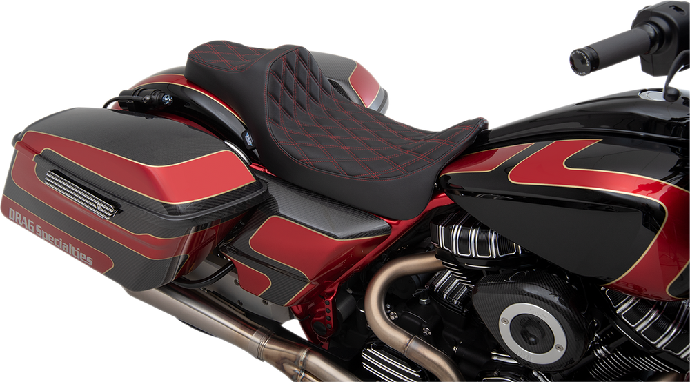 Drag Specialties Extended Reach Predator III Seat - Harley Davidson FLHRC 1584 2008-2010