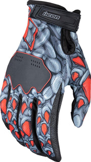 Icon Hooligan Kryola Kreep Gloves - Black Grey Red