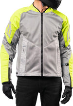 Icon Unisex Mesh AF Jacket - Grey Hi-Vis Yellow