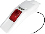 UFO Enduro Rear Fender With Tail Light - Honda XR250 1996-2004, XR400R 1996-2002 - White