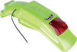 UFO Enduro Rear Fender With Tail Light - Kawasaki KDX200 1990-94 - Green