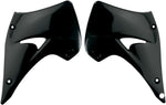 UFO Radiator Scoops - Kawasaki KX 125/250 2003-08, KX500 2003 - Black