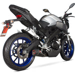 Scorpion Serket Taper Carbon Oval Exhaust - Yamaha MT-125 Full System 2014 - 2018