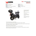 Scorpion Serket Parallel Stainless Oval Exhaust - Suzuki V-Strom 1000 2014 - 2019