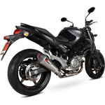 Scorpion Serket Taper Stainless Oval Exhaust - Suzuki Gladius 650 Full System 2009 - 2016