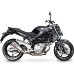 Scorpion Serket Taper Stainless Oval Exhaust - Suzuki Gladius 650 Full System 2009 - 2016