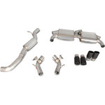 Scorpion Exhaust Cat-Back (Res) Quad Monaco BLK - Audi S3 2.0T 8V Saloon 13+