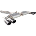 Scorpion Exhaust Cat-Back (Non Valved) Quad Monaco BLK - Audi S3 2.0T 8V 3 Door & Sportback 13 - 16