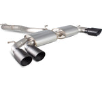 Scorpion Exhaust Cat-Back (Non Valved) Quad Daytona BLK - Audi S3 2.0T 8V 3 Door & Sportback 2013 - 2016