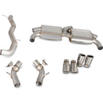 Scorpion Exhaust Cat-Back (Valved) Quad Monaco - Audi S3 2.0T 8V 3 Saloon 13 - 16