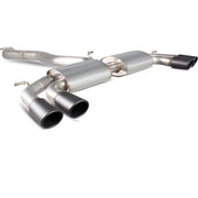 Scorpion Exhaust Cat-Back (Non Valved) Quad Monaco BLK - Audi S3 2.0T 8V 3 Saloon 13 - 16