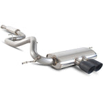 Scorpion Exhaust Cat-Back (Res) Twin Daytona BLK - Ford Focus MK3 ST 250 Hatch 12-19