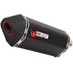 Scorpion Serket Parallel Black Ceramic Oval Exhaust - Scomadi TL 125 2015 - 2017