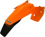 UFO Enduro Rear Fender With Tail Light - KTM EXC 125/200/300 2004-07 - Orange